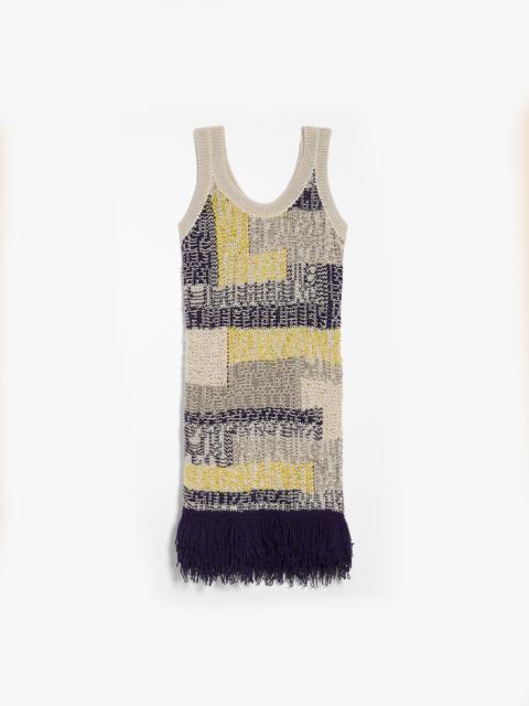 GIRO Knit dress with fringe