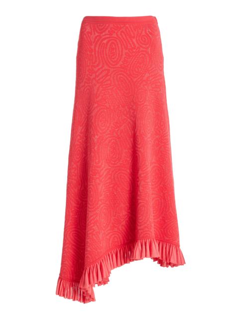 Josephine Ruffled Knit Maxi Skirt pink