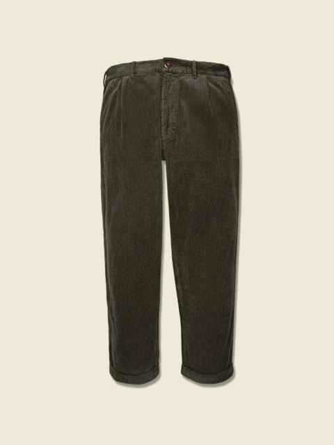 ALEX MILL Corduroy Pleated Pant - Chocolate