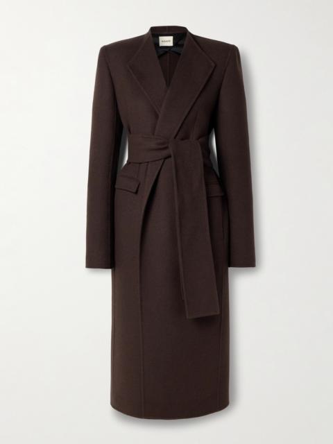 KHAITE Jelson Belted Wool-felt Coat