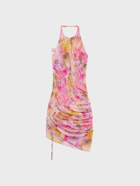 Blumarine PRINTED JERSEY DRESS WITH GATHERING