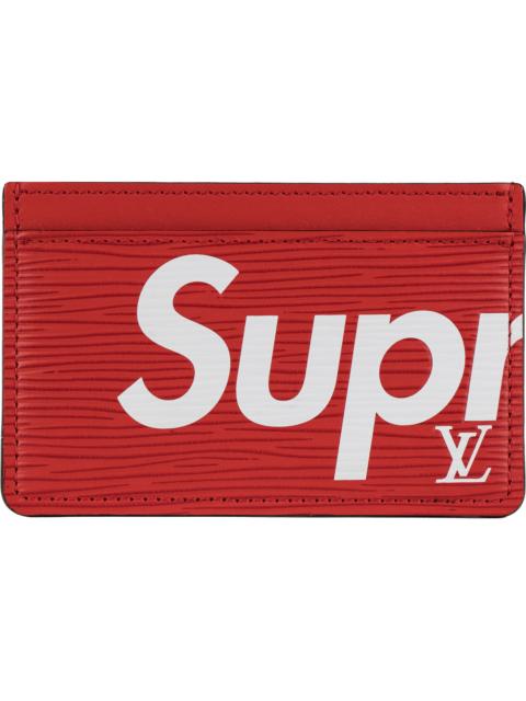 Louis Vuitton Louis Vuitton x Supreme Porte Carte Simple Epi Red