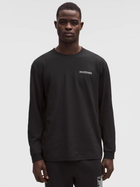 lululemon Team Canada Men's Heavyweight Cotton Long-Sleeve Shirt COC Logo *Graphic