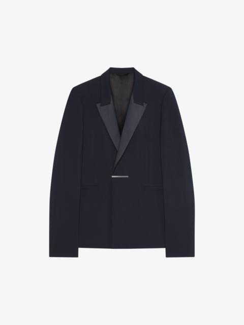 Givenchy SLIM FIT JACKET IN WOOL AND MOHAIR WITH SATIN COLLAR