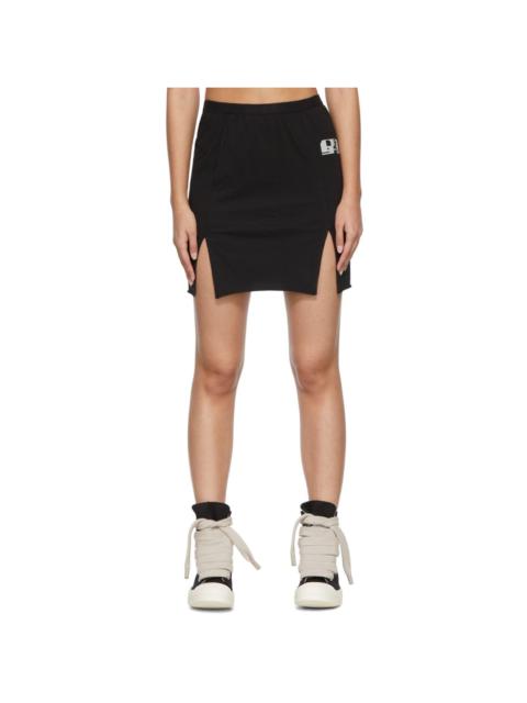 Rick Owens DRKSHDW Black Organic Cotton Mini Skirt