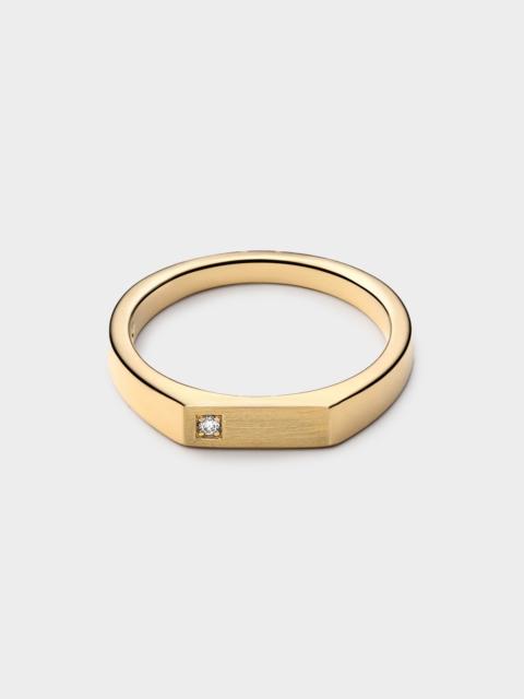 Miansai Miansai Gold Thin Geo Ring Diamond Ring