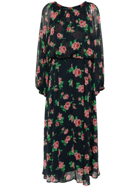 ROTATE floral-print chiffon maxi dress