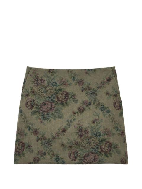 ba&sh Rhea floral-jacquard mini skirt