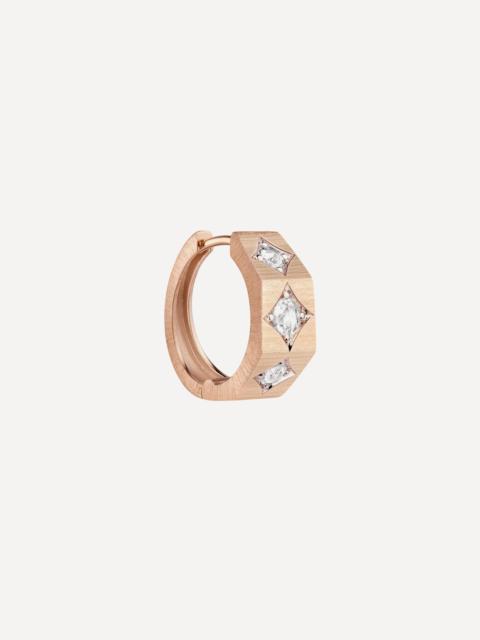 MARIE LICHTENBERG 18ctRose Gold Coco Pink Diamond MM Ecrou Earring