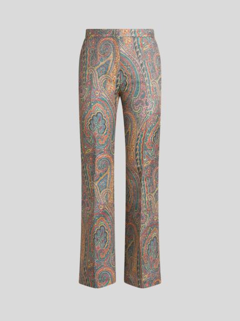 Etro FLARED PAISLEY JACQUARD TROUSERS