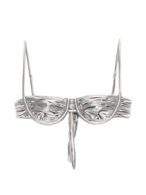 ISA BOULDER ruched bikini top