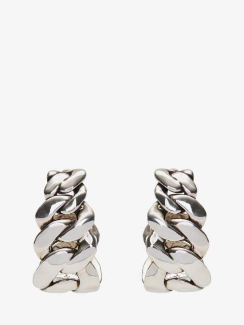 Alexander McQueen Women's Chain Earrings in Antique Silver