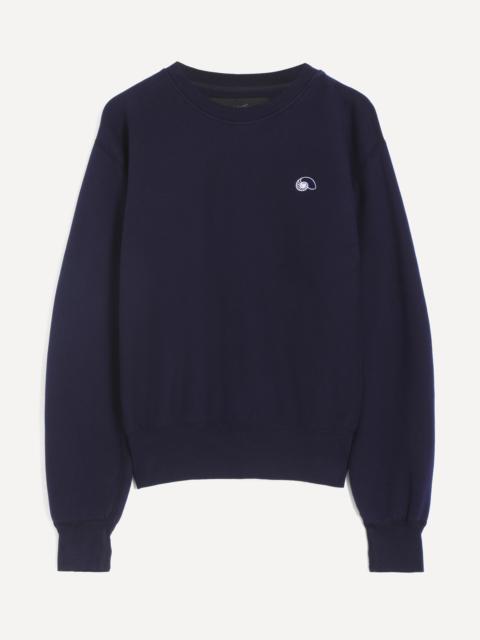 aaron levine Navy Crew-Neck Sweatshirt