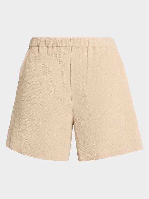 FRAME Men's Open Weave Textured Pull-On Shorts