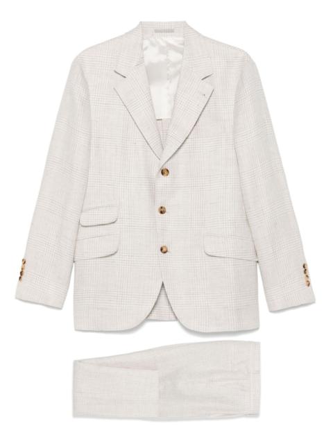 Brunello Cucinelli single-breast checked suit