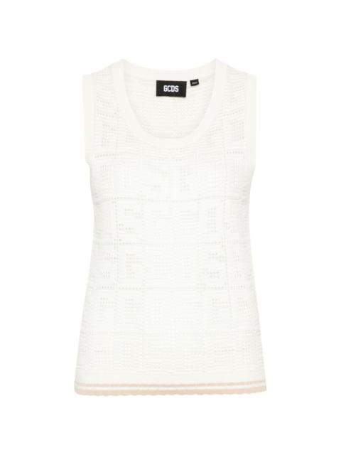 GCDS Monogram MacramÃ© tank top