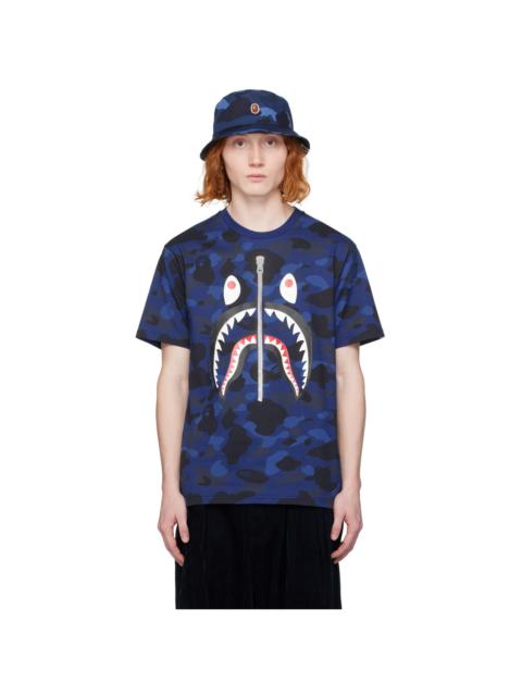 A BATHING APE® Blue Color Camo Shark T-Shirt