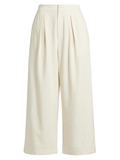 Jenni Kayne Women's Textured Silk Relaxed-Fit Trousers - Ivory