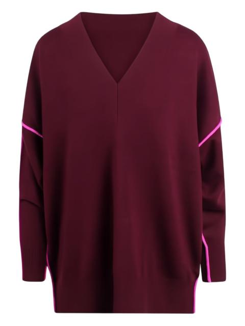 ESSENTIEL ANTWERP INSIDE V-neck piping knitwear