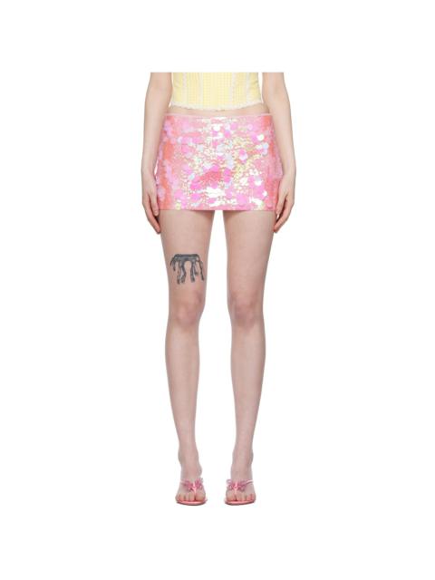 Pink Paillette Miniskirt