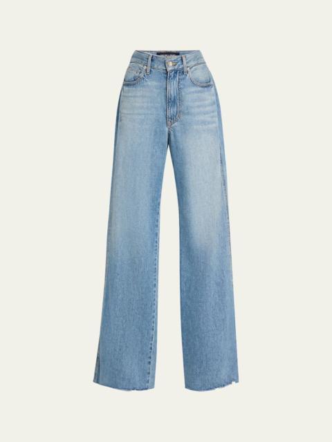 VERONICA BEARD Kasey Mid-Rise Wide-Leg Jeans