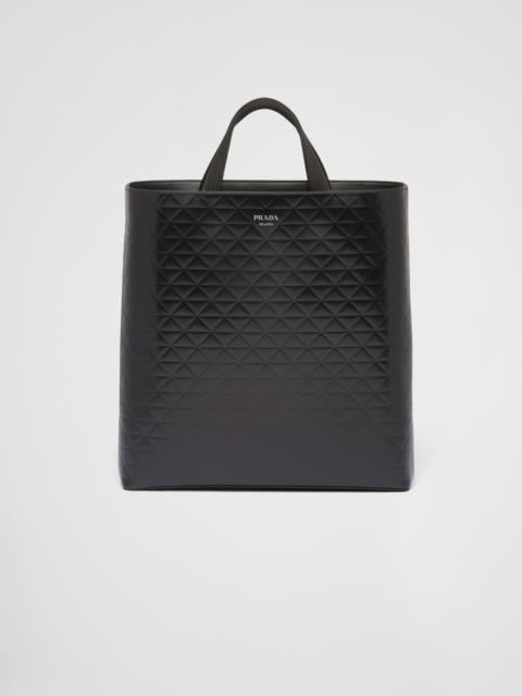 Prada Brushed leather tote bag with water bottle