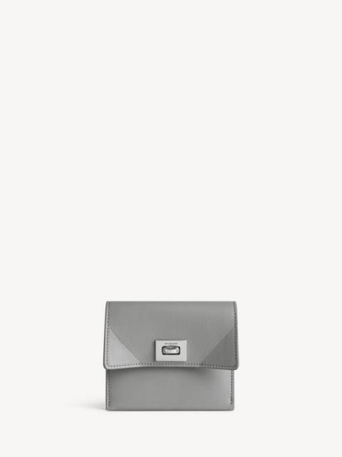 BALENCIAGA Women's Rodeo Card Holder With Flap in Cloud Grey