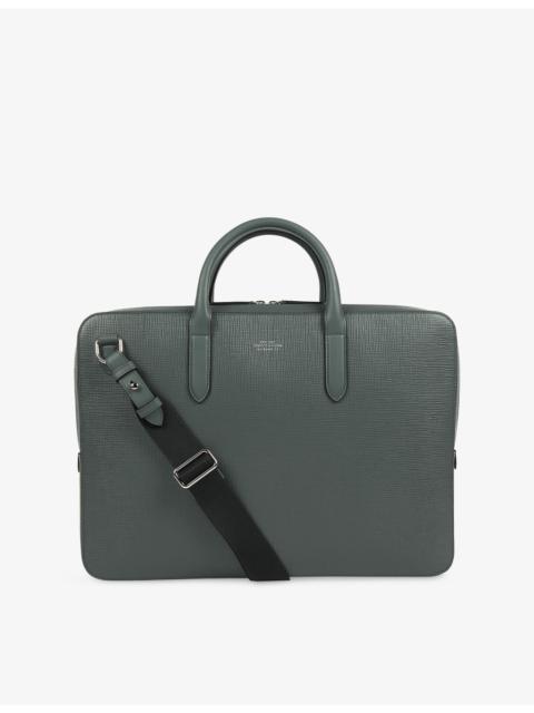 Smythson Lightweight Large Leather Briefcase