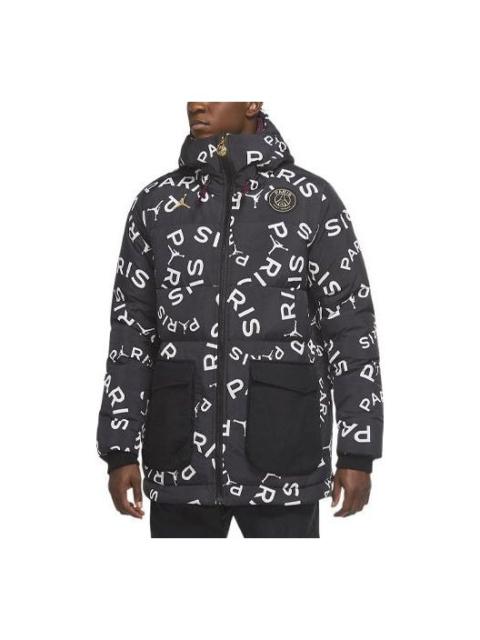 Jordan 에어 요르단 x 파리 Saint-Germain 다운 AOP Parka '블랙' CK9736-010