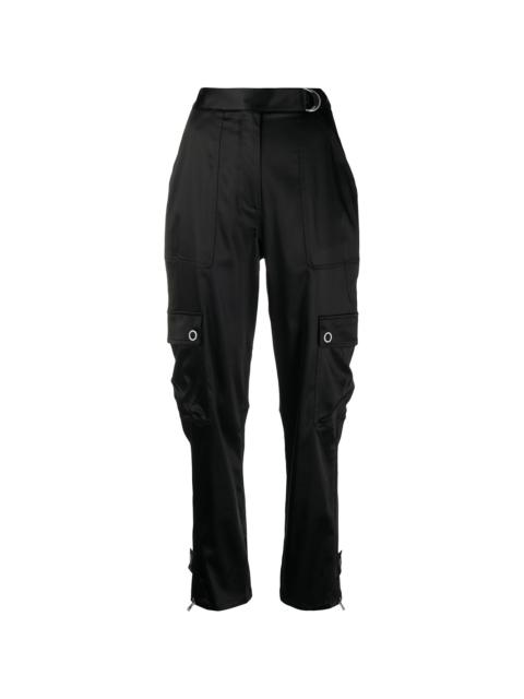 high-rise cargo-pocket trousers