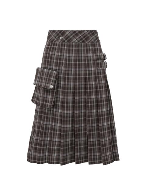OPEN YY Check Cargo Pocket Kilt | club21 | REVERSIBLE