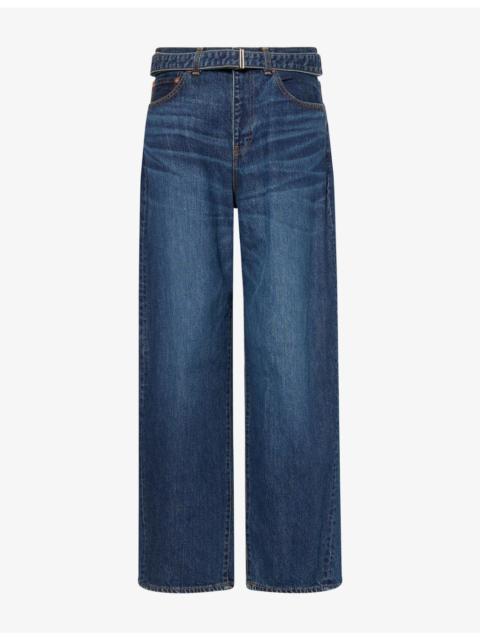sacai Barrel-Leg High-Rise Denim Jeans