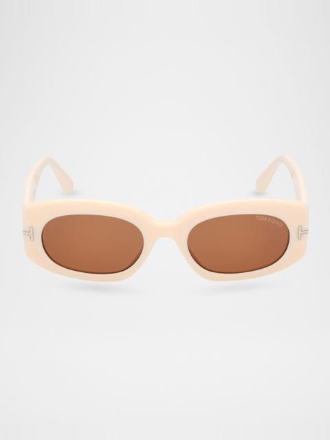 TOM FORD Cielle Oval Acetate Sunglasses