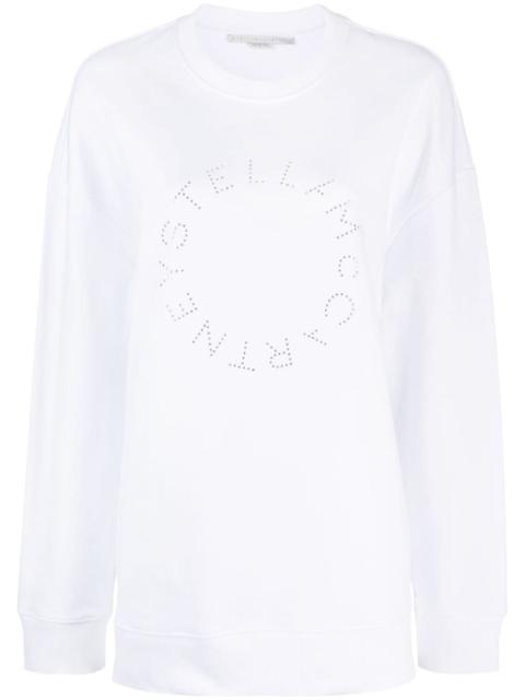 Stella McCartney rhinestone-embellished logo sweatshirt