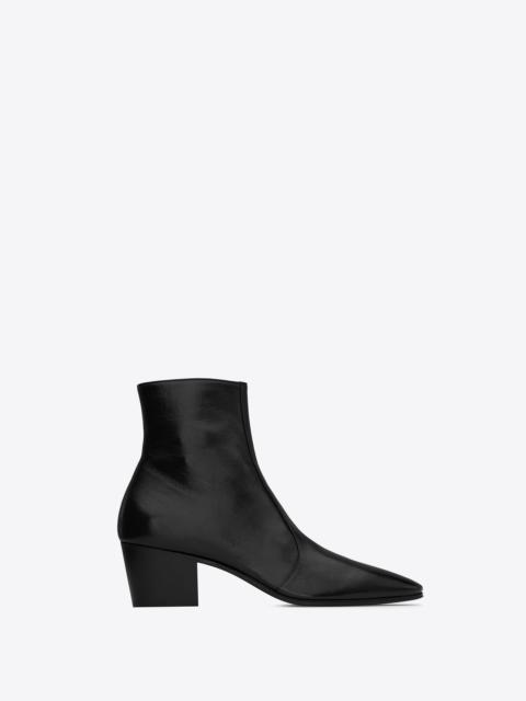 SAINT LAURENT vassili zipped boots in smooth leather