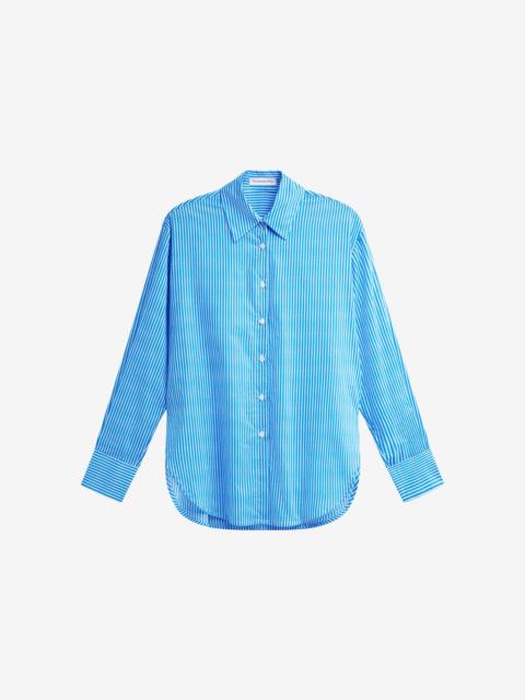 The Frankie Shop Peri Cotton Shirt - Blue/White Stripe