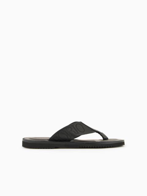 EMPORIO ARMANI Logo tape thong sandals