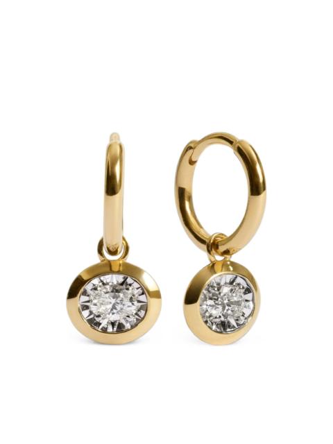 MONICA VINADER Oval diamond huggie earrings