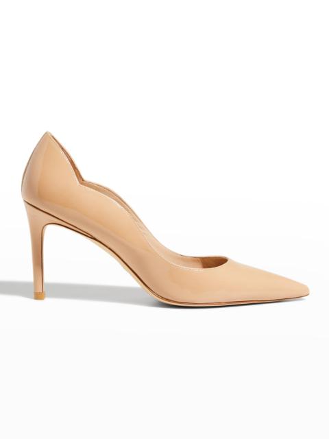 Stuart 85mm Patent Scallop Pumps