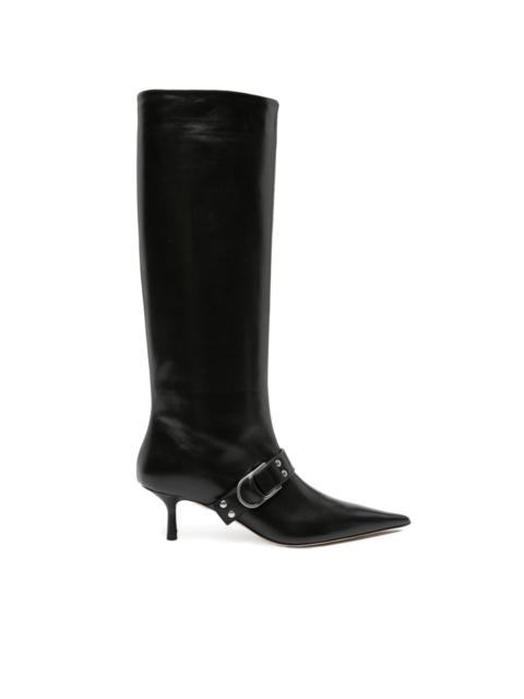 65mm buckle-detail knee-high boots
