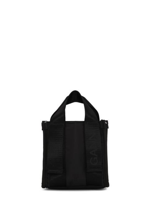 GANNI MINI BLACK TECH TOTE