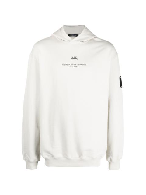 logo-patch hooded sweatshirt