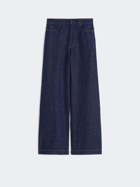 WEEKEND Max Mara Linen and cotton denim jeans - NAVY