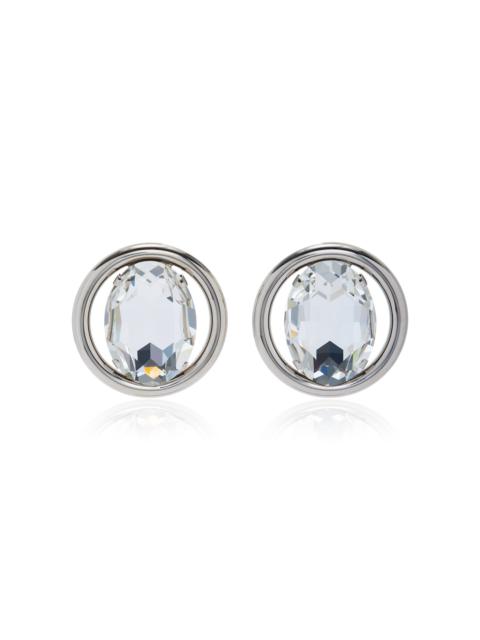 Alessandra Rich Silver-Tone Crystal Earrings silver