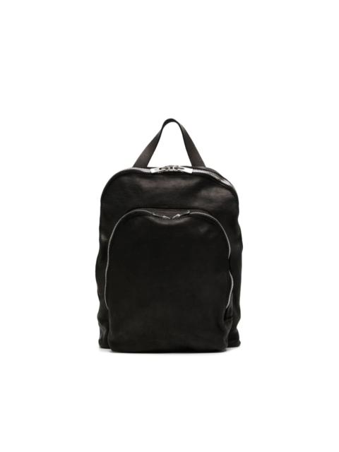 Guidi zip-fastening leather backpack