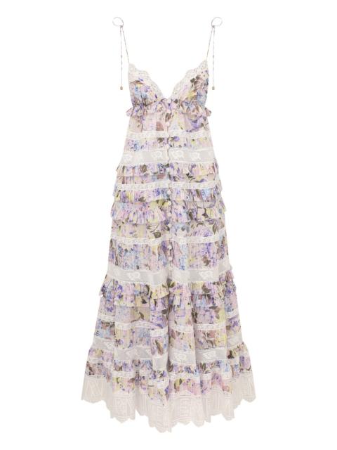 Zimmermann SOLSTICE TIERED MIDI DRESS