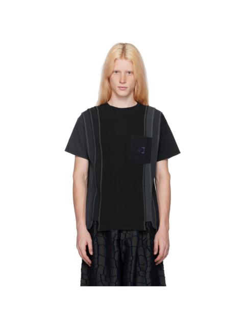 【関税込み】Eckhaus Latta SSENSE限定 ブラック Tシャツ ECKHAUS LATTA SSENSE Exclusive Black T-Shirt | REVERSIBLE