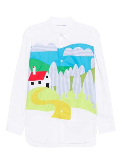 Comme des Garçons SHIRT graphic-appliqué shirt