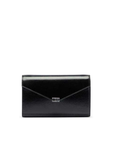 Diesel wallet purse in shiny wrinkled leather