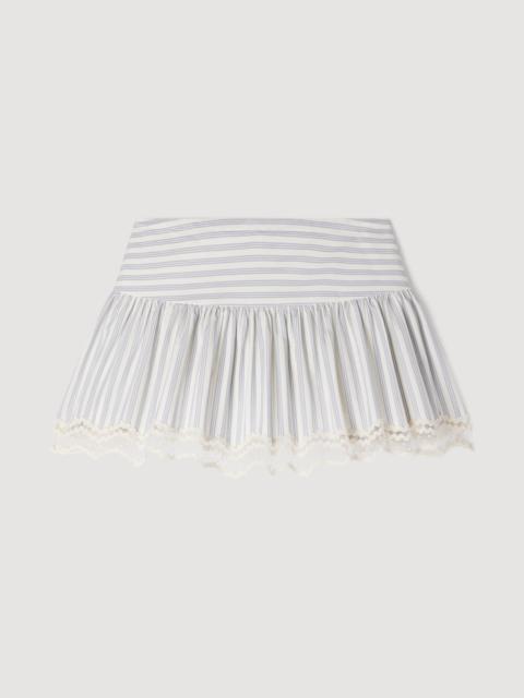 Sandro STRIPED COTTON SKORT